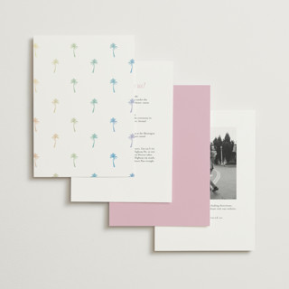 This is a ombre gloss press wedding invitations with foil pressed by lulu and isabelle called sunset by the sea printing on signature in standard