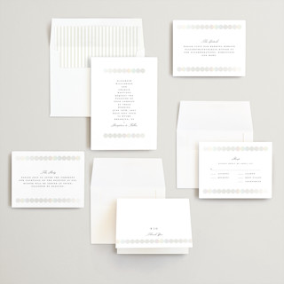 This is a silk gloss press wedding invitations with gloss press by mo kelley called pearls printing on signature in standard