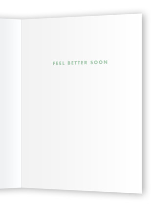 This is a pistachio get well soon cards with standard by mo kelley called wishbone printing on signature in greeting cards