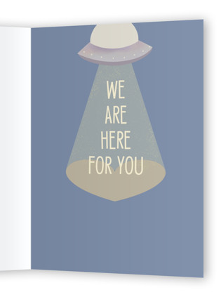 This is a midnight friendship cards with standard by Itsy Belle Studio called you are not alone printing on signature in greeting cards