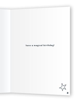 This is a denim birthday cards for kids with standard by Kristen Knechtel called stellar printing on signature in greeting cards