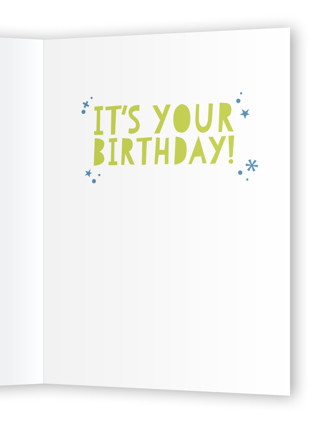 This is a sky birthday cards for kids with standard by Itsy Belle Studio called go shorty printing on signature in greeting cards