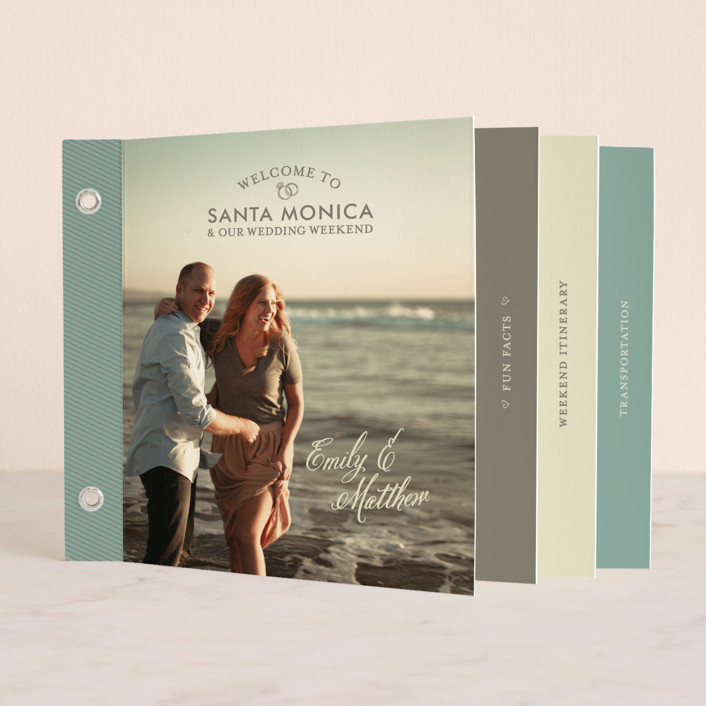 Our Itinerary Minibook Wedding Invitations by Loree Mayer Minted