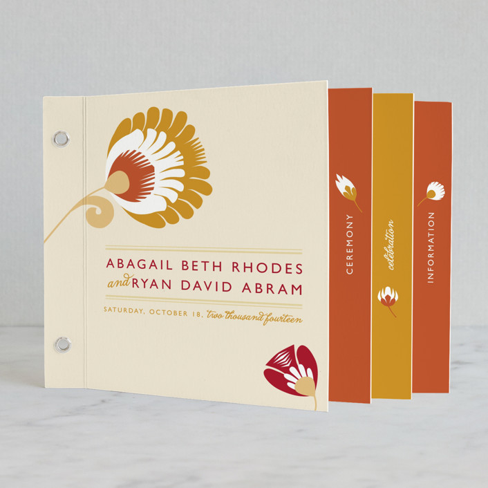 Papercut Minibook Wedding Invitations by Yolanda Mariak Chendak Minted