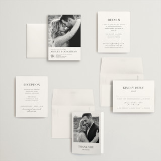 This is a porcelain petite wedding invitations with standard by Eric Clegg called have and hold printing on signature in petite