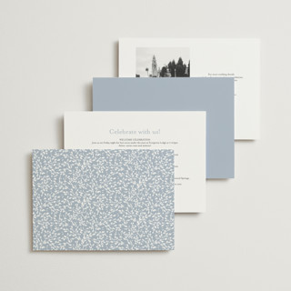 This is a powder petite wedding invitations with standard by Erin L. Wilson called hartford printing on signature in petite