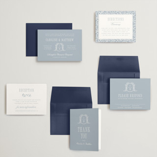 This is a powder petite wedding invitations with standard by Erin L. Wilson called hartford printing on signature in petite
