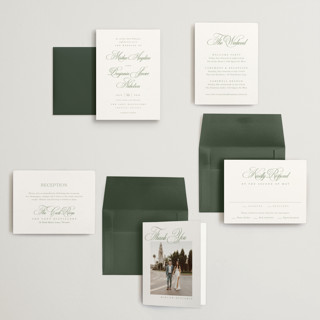 This is a garden petite wedding invitations with standard by Kelly Schmidt called chic script printing on signature in petite