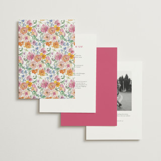 This is a tropical petite wedding invitations with standard by Itsy Belle Studio called floral pop printing on signature in petite