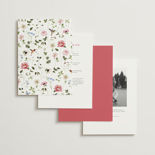 This is a peony petite wedding invitations with standard by Sarah Knight called ornate printing on signature in petite