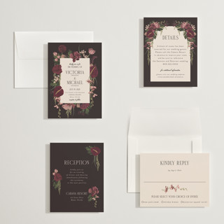 This is a merlota petite wedding invitations with standard by Susan Moyal called romantics printing on signature in petite