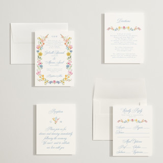 This is a meadow petite wedding invitations with standard by Petra Kern called everlasting romance printing on signature in petite