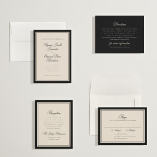 This is a raven petite wedding invitations with standard by chocomocacino called krytharaki printing on signature in petite