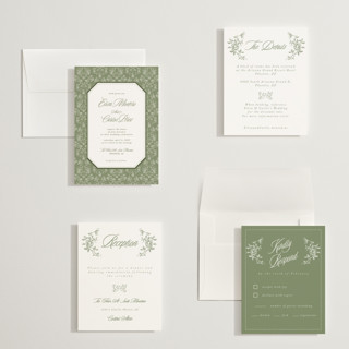 This is a forest petite wedding invitations with standard by Sherley Ferreira called vintage garden printing on signature in petite