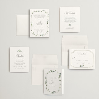 This is a mist petite wedding invitations with standard by Everett Paper Goods called wistful printing on signature in petite
