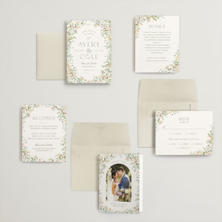 This is a lemongrass petite wedding invitations with standard by Jennifer Wick called avery printing on signature in petite