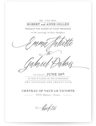 photo of Opulence Wedding Invitation Petite Cards