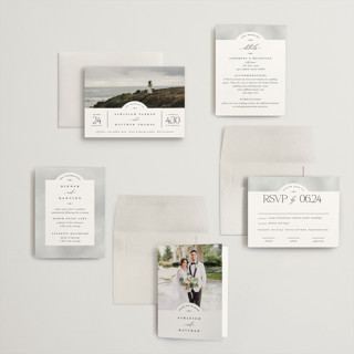 This is a cloud petite wedding invitations with standard by Heather Schertzer called panoramic printing on signature in petite