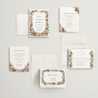 This is a daisy petite wedding invitations with standard by Susan Moyal called secret garden printing on signature in petite