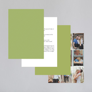 This is a moss petite wedding invitations with standard by Ariel Rutland called wed in type printing on signature in petite