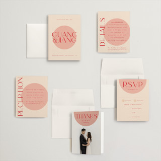 This is a blossom petite wedding invitations with standard by Hudson meet Rose called unity printing on signature in petite
