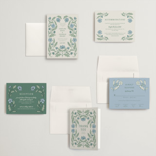 This is a garden petite wedding invitations with standard by Kelly Watkins called botanical printing on signature in petite