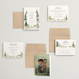 This is a forest petite wedding invitations with standard by Petra Kern called great outdoors printing on signature in petite