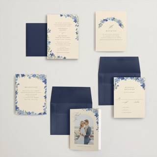 This is a blueberry petite wedding invitations with standard by Creo Study called nilgiri printing on signature in petite
