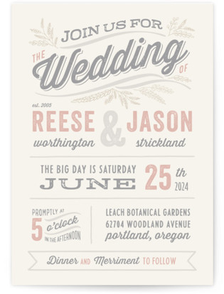 Rustic Charm Wedding Invitation Petite Cards