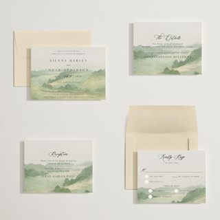 This is a meadow petite wedding invitations with standard by Elly called the vow printing on signature in petite