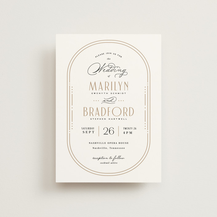 "Encapsulated" - Petite Wedding Invitations in Black Tie by Hooray Creative.