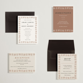 This is a ivory petite wedding invitations with standard by Oma N. Ramkhelawan called amari printing on signature in petite