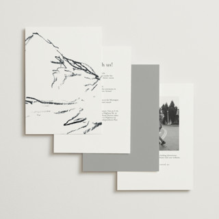 This is a snow petite wedding invitations with standard by Mere Paper called sketched mountains printing on signature in petite