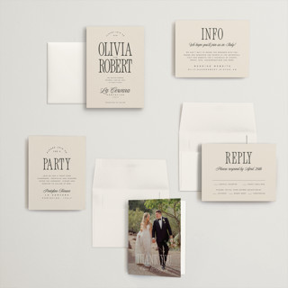 This is a linen petite wedding invitations with standard by Kelly Schmidt called riviera printing on signature in petite