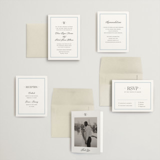 This is a hydrangea petite wedding invitations with standard by Carolyn MacLaren called dotted classic printing on signature in petite