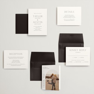 This is a cotton petite wedding invitations with standard by Vanessa Doyle called in love printing on signature in petite