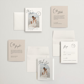 This is a cloud petite wedding invitations with standard by Pixel and Hank called merge printing on signature in petite