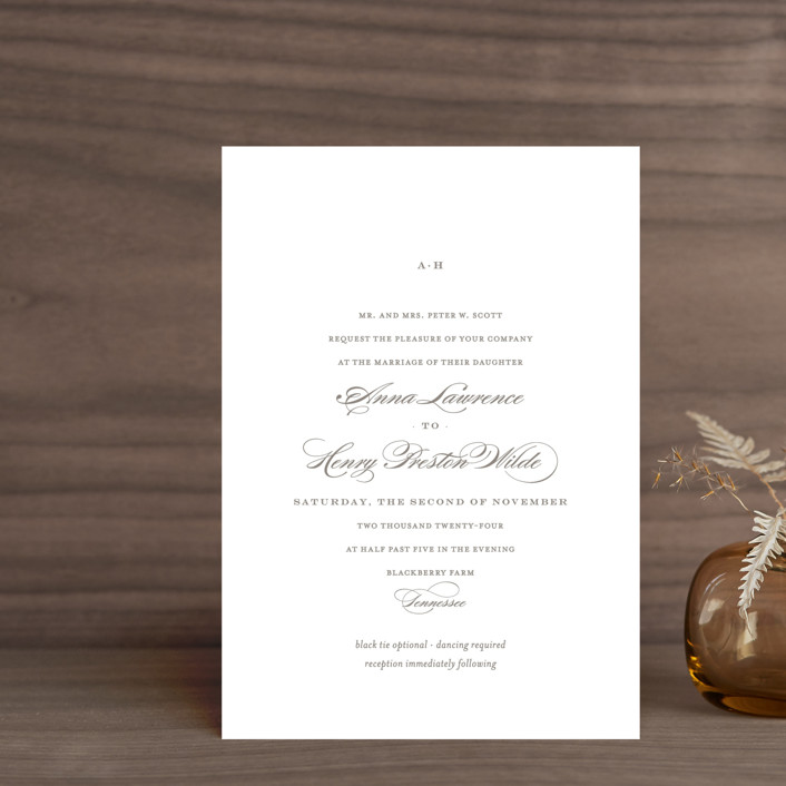 Field Wedding Invitation Petite Cards 