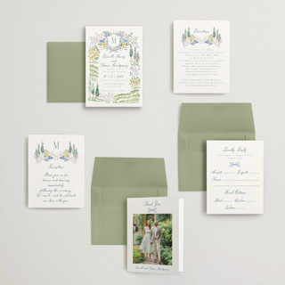 This is a summer petite wedding invitations with standard by Petra Kern called vineyard love printing on signature in petite