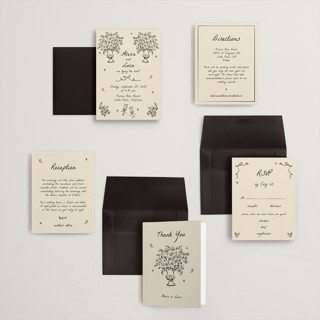 This is a vanilla petite wedding invitations with standard by Ani Somi called roses printing on signature in petite
