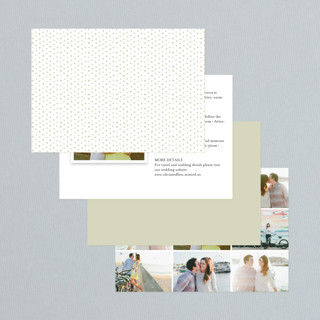 This is a blush petite wedding invitations with standard by Jennifer Wick called ribbonly printing on signature in petite