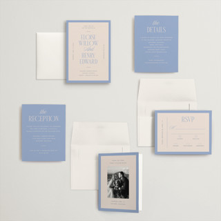 This is a canopy petite wedding invitations with standard by Pixel and Hank called threaded printing on signature in petite