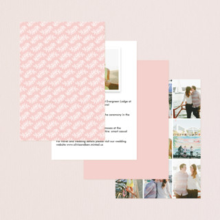 This is a blush petite wedding invitations with standard by Lehan Veenker called krafted florals printing on signature in petite