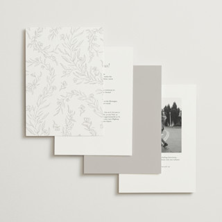 This is a alpine petite wedding invitations with standard by Pixel and Hank called floral cascade printing on signature in petite