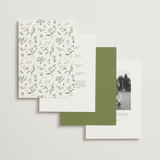 This is a lily petite wedding invitations with standard by Everett Paper Goods called fleur printing on signature in petite