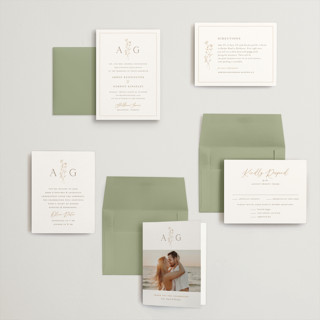 This is a chiffon petite wedding invitations with standard by chocomocacino called kouignette printing on signature in petite