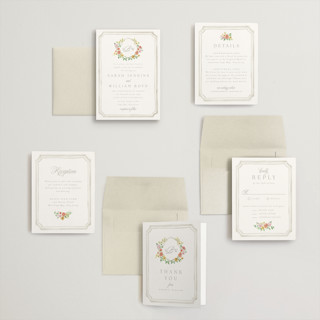 This is a hibiscus petite wedding invitations with standard by Everett Paper Goods called chelsea printing on signature in petite