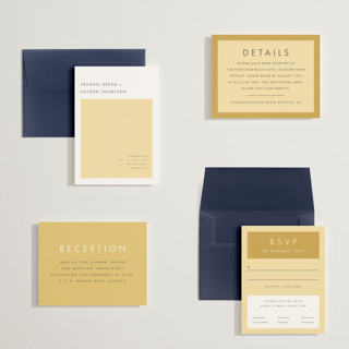 This is a buttercup petite wedding invitations with standard by Snow and Ivy called colorfield printing on signature in petite