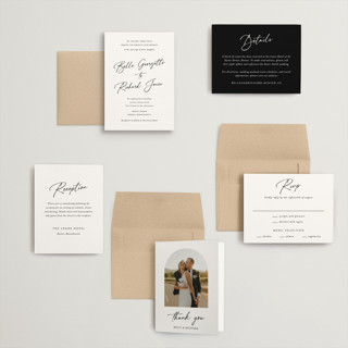 This is a onyx petite wedding invitations with standard by Katherine Moynagh called belle romance printing on signature in petite