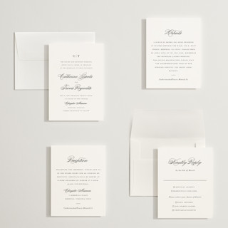 This is a snow petite wedding invitations with standard by Brandy Folse called classically elegant printing on signature in petite